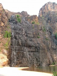 Les Twin Falls réduites à un mince filet d'eau qu'on apprécie quand même vu la chaleur