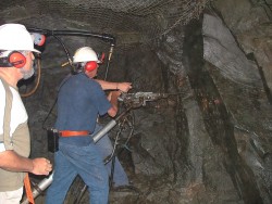 Démonstration d'extraction minière