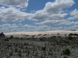 Ombres et lumières sur fond de dune
