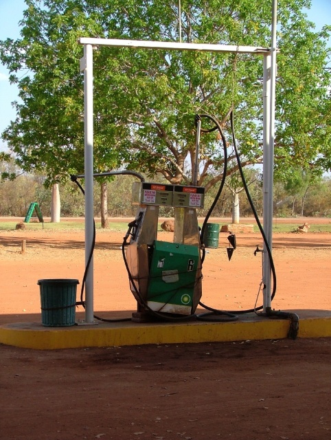 Pompe de carburant dans une road house