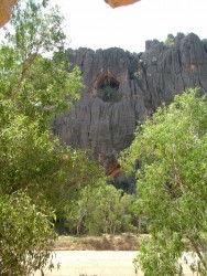 Parois abruptes de Windjana Gorge