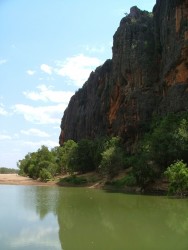 Parois abruptes de Windjana Gorge