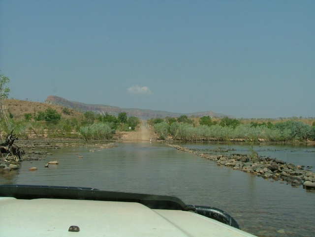 Traversée à gué de la Pentecost River