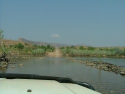 Traversée à gué de la Pentecost River