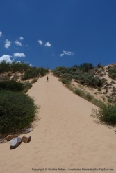 David à l'assaut des "roaring dunes", les dunes chantantes de Witsand