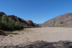 Ici, la Fish River est totalement asséchée