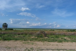 La rivière Okavango n'occupe pas encore la totalité de son lit étendu