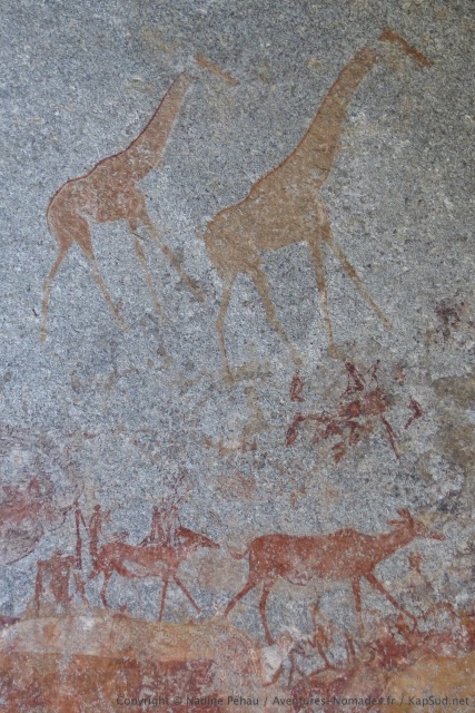 L'autre spécificité de Matobo sont la présence de nombreuses peintures rupestres