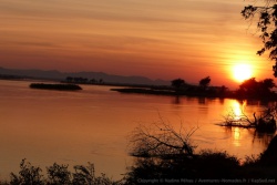Lever de soleil flamboyant sur le Zambèze