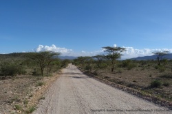 La piste menant au parc Samburu