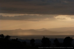 Coucher de soleil somptueux sur le lac Naivasha