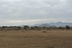 Un village de la région de la chaines des Chyulu Hills