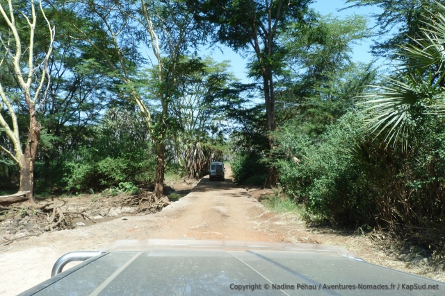 Traversée par un passage à gué de la rivière Tsavo