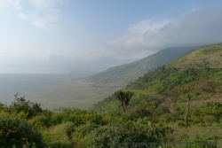 Le lac Magadi, au coeur du cratère de Ngorongoro