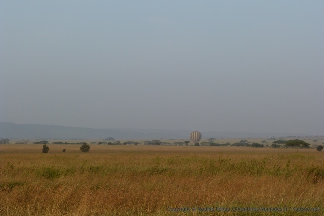 Le vol en montgolfière au dessus du Serengeti, un must qu'on testera une autre fois peut-être