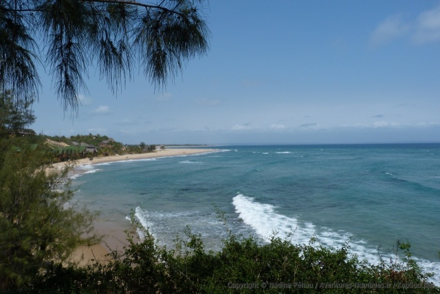 Point de vue depuis notre camping à Praia da Barra à Tofo