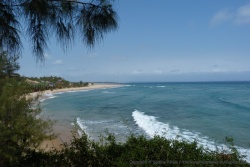 Point de vue depuis notre camping à Praia da Barra à Tofo