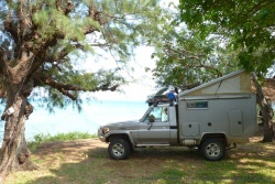 Notre camping au phare de Tofo, que nous retrouvons avec plaisir 8 ans plus tard !