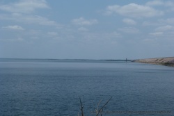 L'immense retenue d'eau grâce au barrage de Massingir