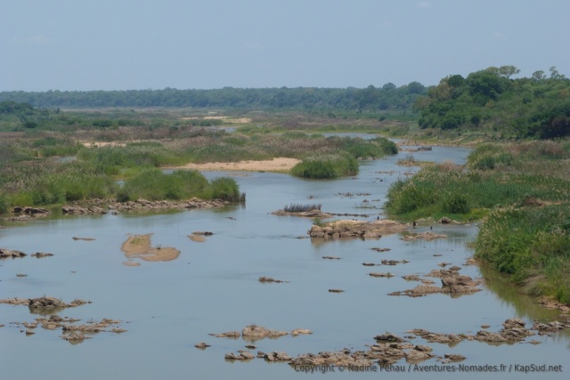 Rivière Pungoé, à la sortie du parc de Gorongosa