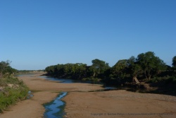 La rivière est presque à sec et on n'est qu'au début de la saison sèche
