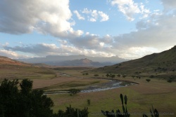 Le célèbre amphithéatre du Drakensberg en toile de fond