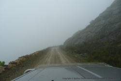 La météo n'est pas des plus clémente pour notre ascension de la passe de Swartberg
