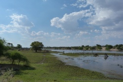 La riante vallée de la rivière Boteti