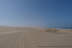 Fabuleux paysages de dunes de sable bordant l'océan 