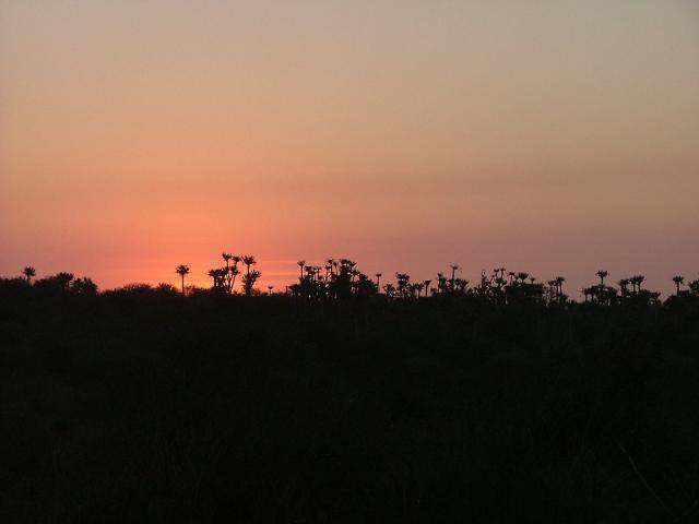Coucher de soleil au bivouac