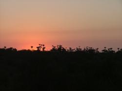 Coucher de soleil au bivouac