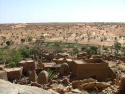 Vue d'un village Dogon
