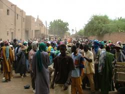 Marché aux bestiaux à Djenné