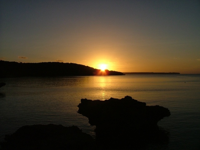 Peng au soleil couchant