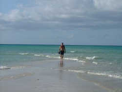 David, tel Poseïdon, surgissant des flots du Pacifique