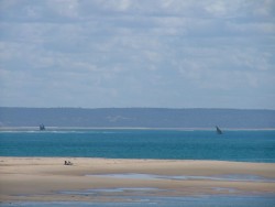 Multitude de boutres dans la superbe baie d'Inhambane