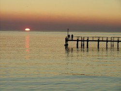 Coucher de soleil à Walvis Bay