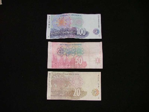 Rands sud-africains recto-verso