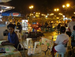Une ambiance très conviviale dans les roulottes