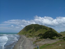 Montagne surgie du néant à East Cape